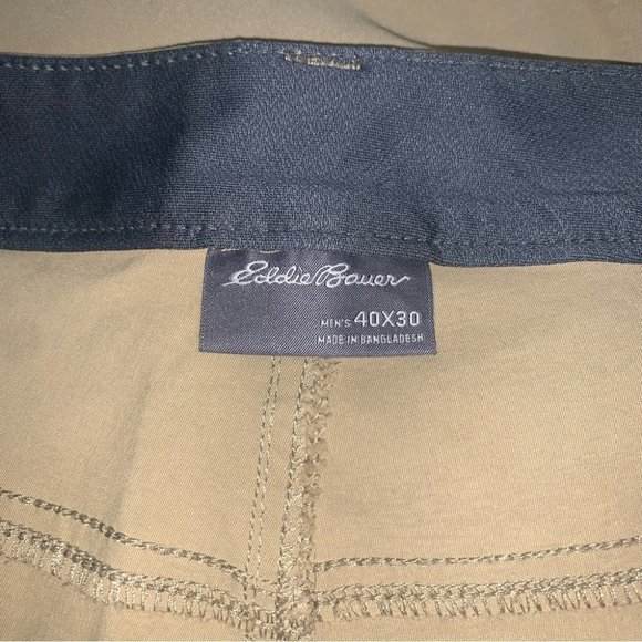 Eddie Bauer‎ Pants Men's Size 40x30 Khaki Tan Rainier Water-Repellent Hiking - Picture 8 of 10